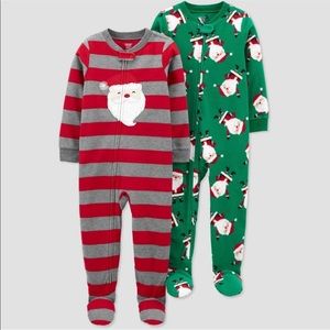 Carter’s fleece 2 pack footed pajama NWT 18m